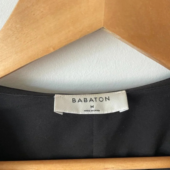 Aritzia Babaton Juro Wrap Dress Black Size Medium - Picture 7 of 9